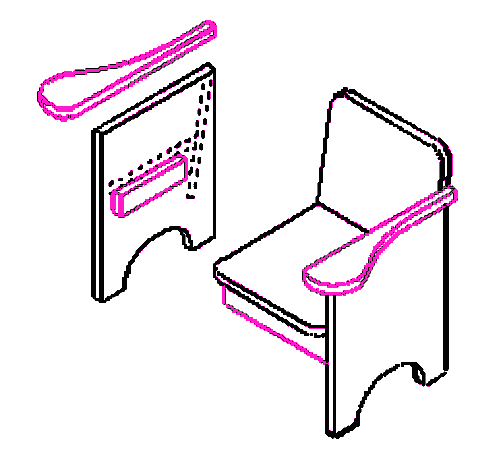 Деталировка деревянного детского стула